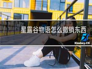 星露谷物语怎么撤销东西