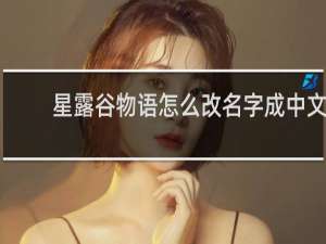 星露谷物语怎么改名字成中文
