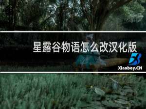 星露谷物语怎么改汉化版