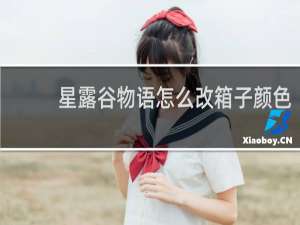 星露谷物语怎么改箱子颜色