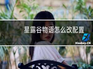 星露谷物语怎么改配置