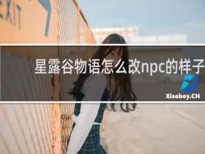 星露谷物语怎么改npc的样子