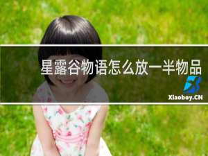 星露谷物语怎么放一半物品