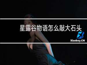 星露谷物语怎么敲大石头