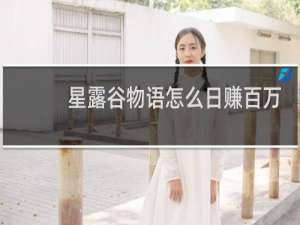 星露谷物语怎么日赚百万