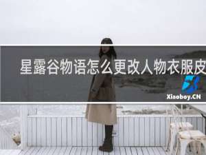星露谷物语怎么更改人物衣服皮肤
