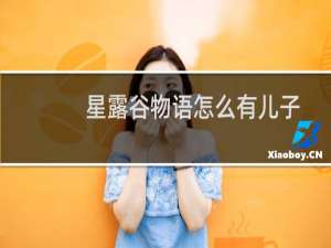 星露谷物语怎么有儿子