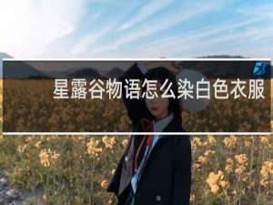 星露谷物语怎么染白色衣服