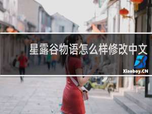 星露谷物语怎么样修改中文