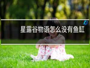星露谷物语怎么没有鱼缸