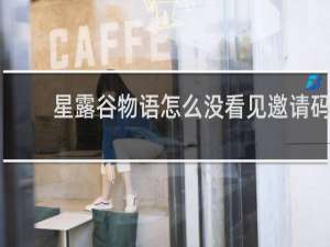 星露谷物语怎么没看见邀请码