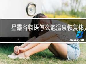 星露谷物语怎么泡温泉恢复体力