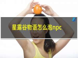 星露谷物语怎么泡npc