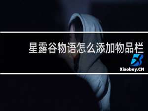 星露谷物语怎么添加物品栏