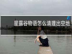 星露谷物语怎么清理出空地