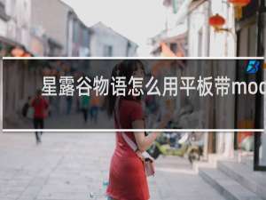 星露谷物语怎么用平板带mod