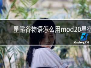 星露谷物语怎么用mod 星空