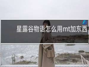 星露谷物语怎么用mt加东西