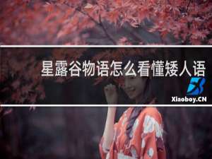 星露谷物语怎么看懂矮人语