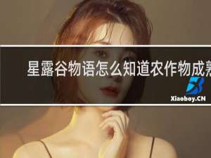 星露谷物语怎么知道农作物成熟