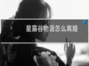 星露谷物语怎么离婚