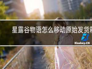 星露谷物语怎么移动原始发货箱