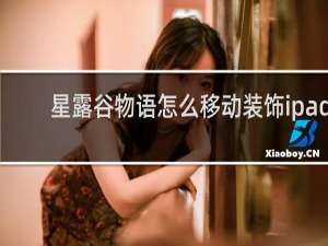 星露谷物语怎么移动装饰ipad