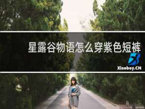 星露谷物语怎么穿紫色短裤