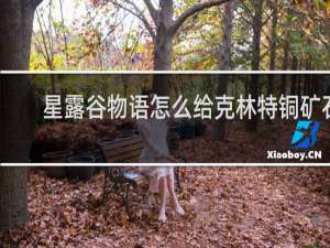 星露谷物语怎么给克林特铜矿石