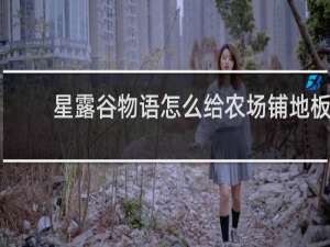 星露谷物语怎么给农场铺地板