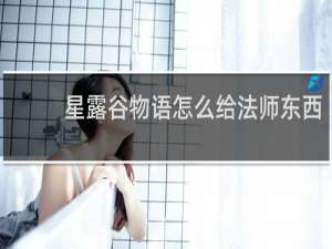 星露谷物语怎么给法师东西