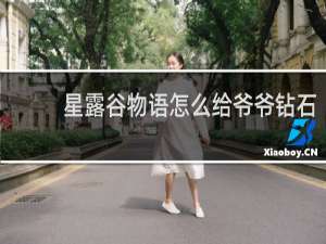 星露谷物语怎么给爷爷钻石