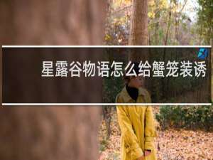 星露谷物语怎么给蟹笼装诱