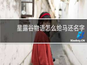 星露谷物语怎么给马还名字