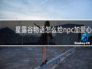 星露谷物语怎么给npc加爱心