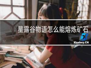 星露谷物语怎么能熔炼矿石