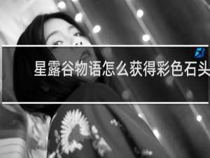 星露谷物语怎么获得彩色石头