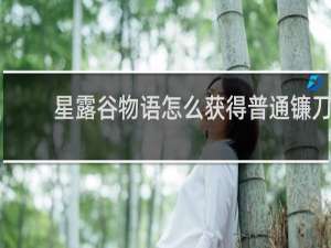 星露谷物语怎么获得普通镰刀