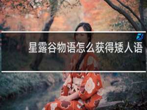 星露谷物语怎么获得矮人语