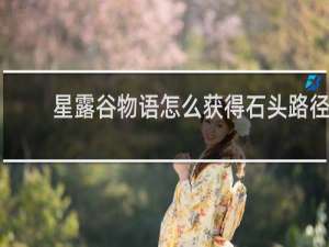 星露谷物语怎么获得石头路径