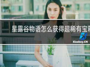 星露谷物语怎么获得超稀有宝箱