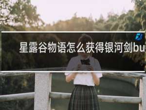 星露谷物语怎么获得银河剑bug