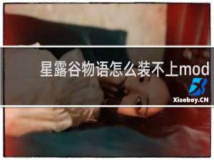 星露谷物语怎么装不上mod