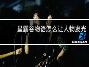 星露谷物语怎么让人物发光