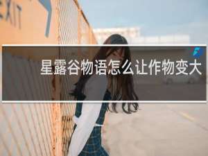 星露谷物语怎么让作物变大