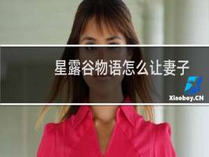 星露谷物语怎么让妻子