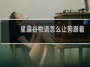 星露谷物语怎么让狗跟着