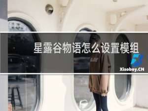 星露谷物语怎么设置模组