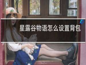 星露谷物语怎么设置背包