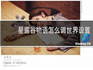 星露谷物语怎么调世界设置